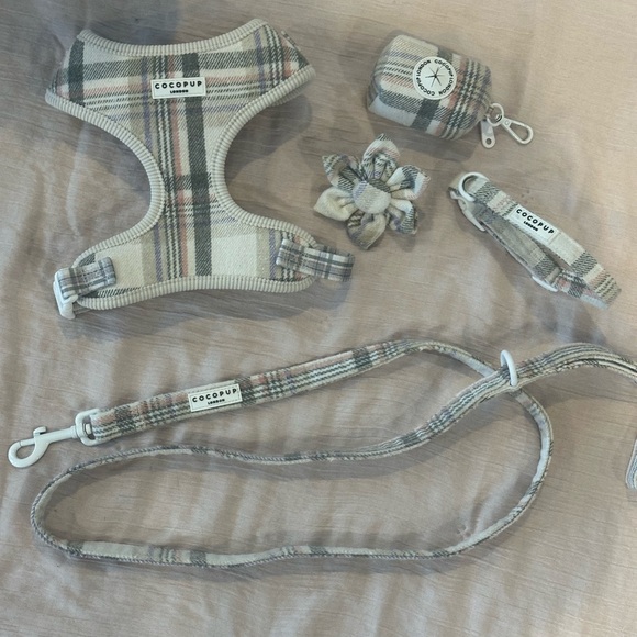 Cocopup Other - Cocopup Plaid Dog Harness Set